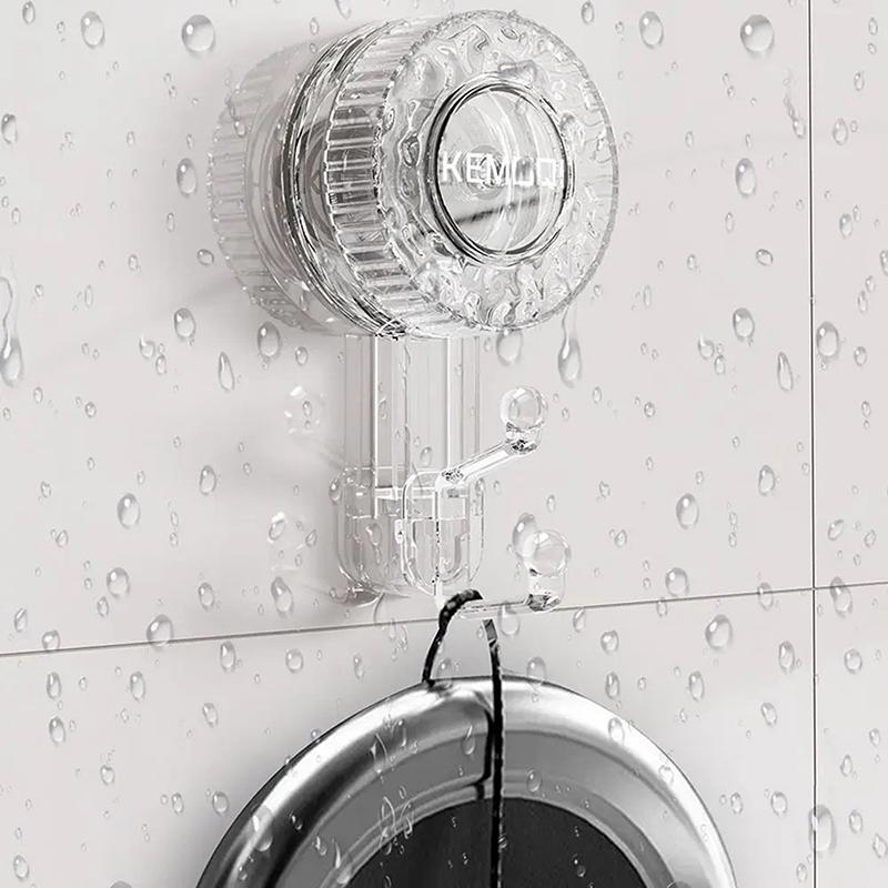 Leistungsstarke Saugnapfhaken, transparent, wiederverwendbar, strapazierfähig, Vakuum-Saugnapfhaken, Aufbewahrungsregal für Küche und Bad, Haken für Handtücher