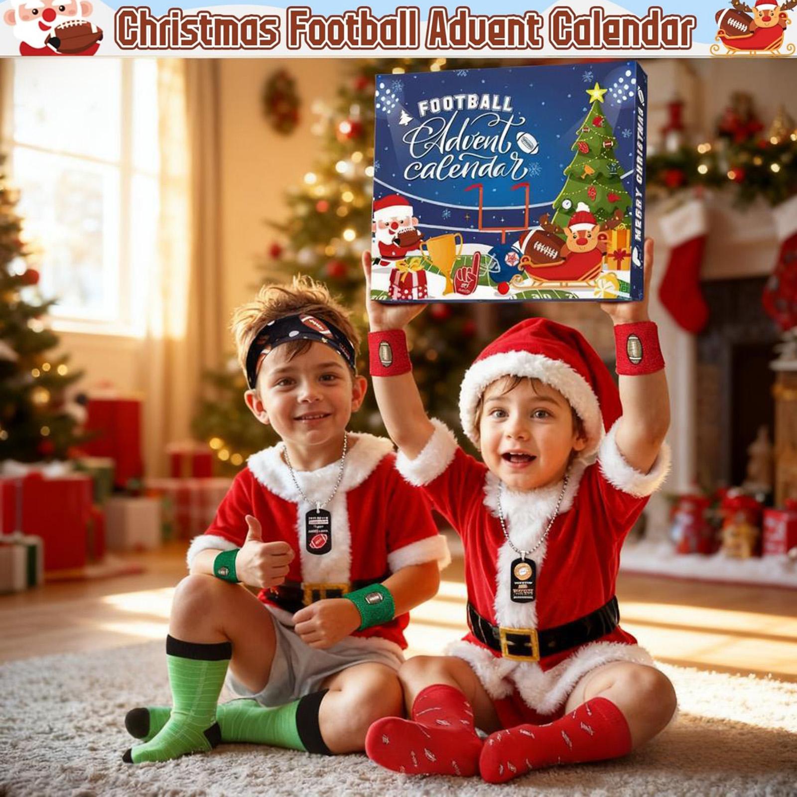 

Календарь Адвента TBALL Календарь Обратного Отсчета до Рождества - Футбольный Календарь-Открытка на Рождество, Подходит для Детской Рождественской Футбольной Открытки для Мальчиков One Size