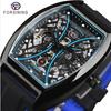 2023 New Square Forsining menns mote motorsykkel Street Tide menns hule automatiske mekaniske klokke Montre Homme