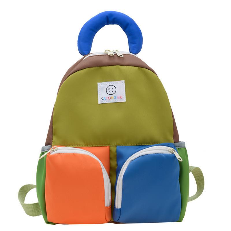 Trendy Lightweight Children's Backpack In Blue Pink And Green For Kindergarten Students
