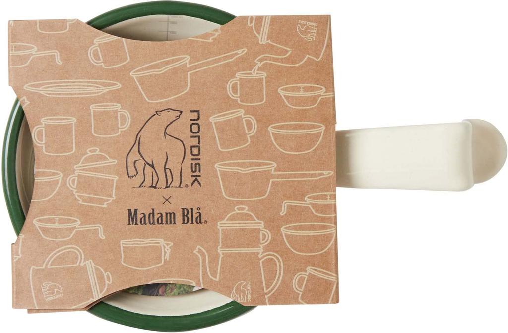 NORDISK Outdoor Camp Sierra Cup Emaille Madame Blau Messbecher 250ml MADAM BLA MESSBECHER Creme Original 10421002 [Japanisches Produkt]