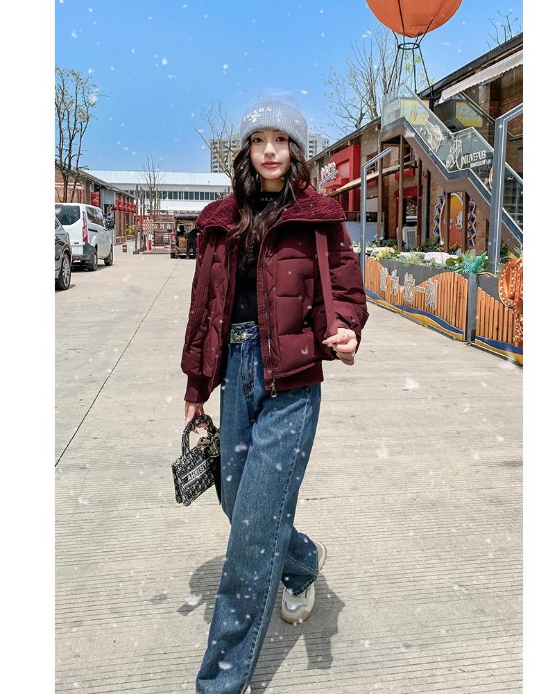 Women's Winter Thick Warm Down Jacket with Large Lapel