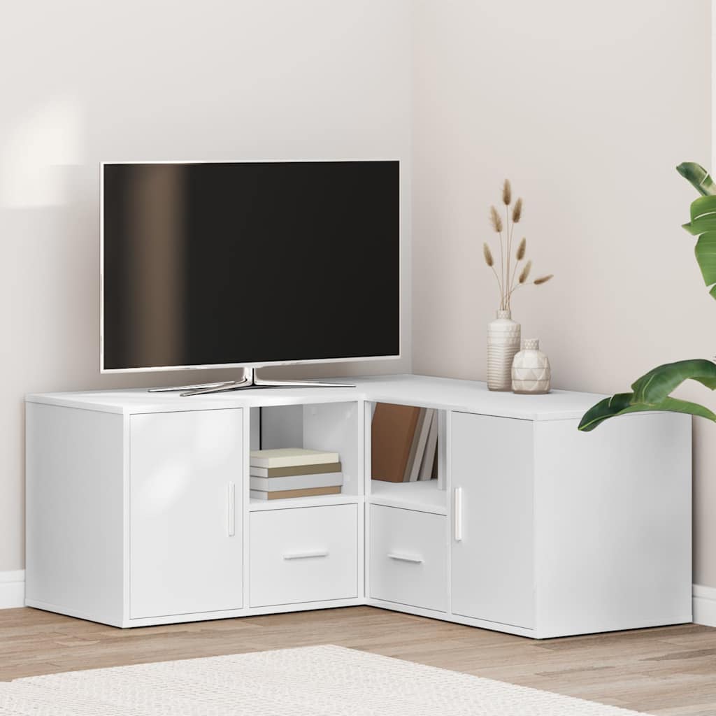 Vidaxl Armario de Esquina, Blanco, 160X40X45 Cm, Material Derivado de la Madera