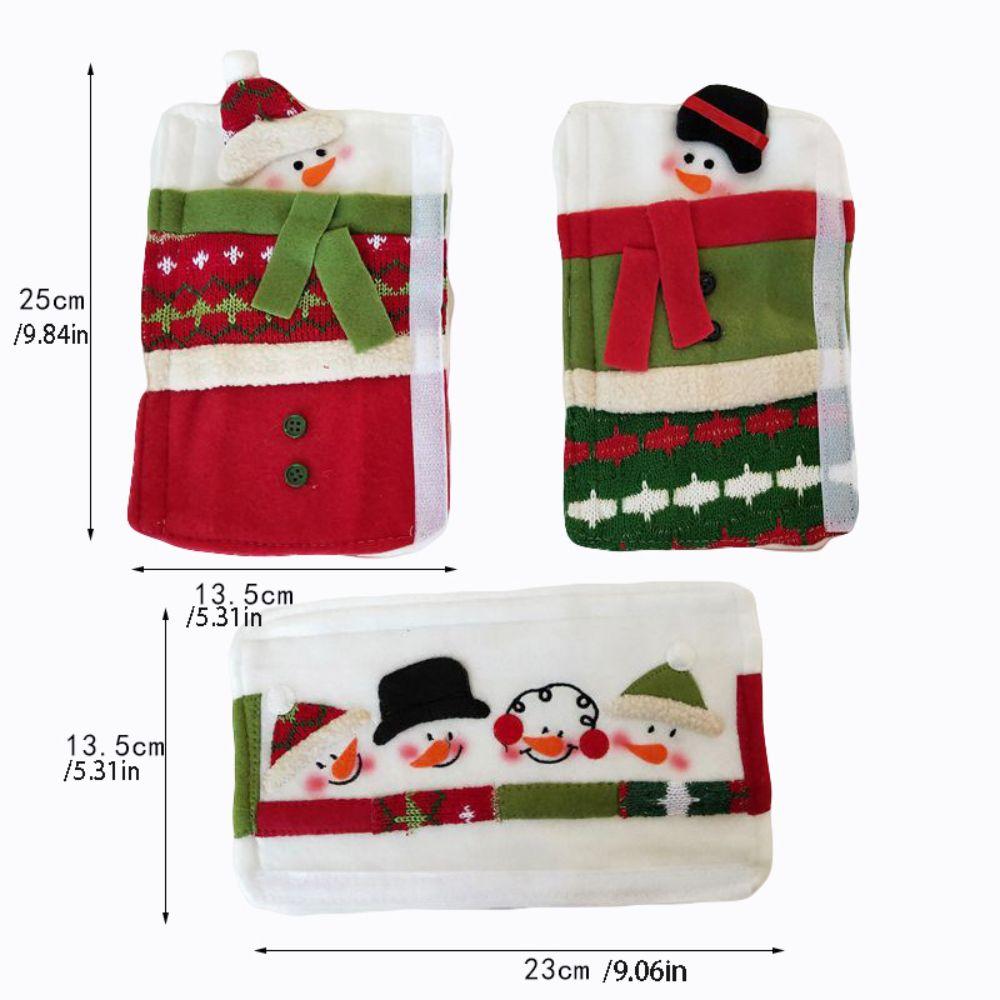Christmas Refrigerator Door Handle Covers Anti-slip Kitchen Appliance Handle Covers Dishwasher