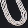 1String, White Natural Freshwater Pearls, Handmade Coin Pearl Beads, 3-3.5 Mm, for DIY Necklace Accessories, Jewelry Making, Women Gift, 36 Cm