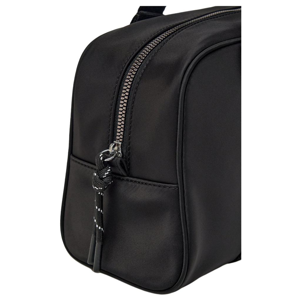 MLB Letter Print Nylon Shoulder Bag Unisex Shoulder Bag Black 3AORA016N