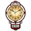 Handun 2265 New Chinese Style Coffee Wood Pendulum Wall Clock