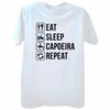 Funny Eat Sleep Capoeira Repeat T Shirts Graphic Streetwear Short Sleeve Harajuku  Casual Customized Tshirt Unisex