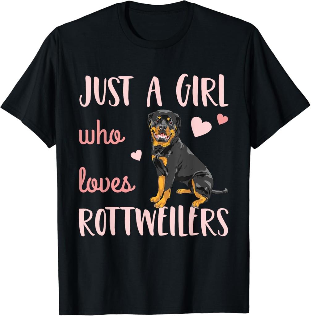 Nur ein Mädchen, das Rottweiler liebt Lustiges Rottweiler Hundeliebhaber T-Shirt