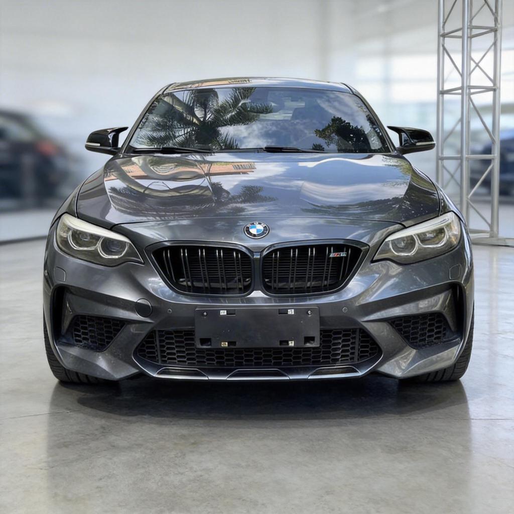 For BMW 2 Series: Modified Wide Body Kit with M2C Front/Rear Bumpers, Side Skirts, Exhaust, and Grille.