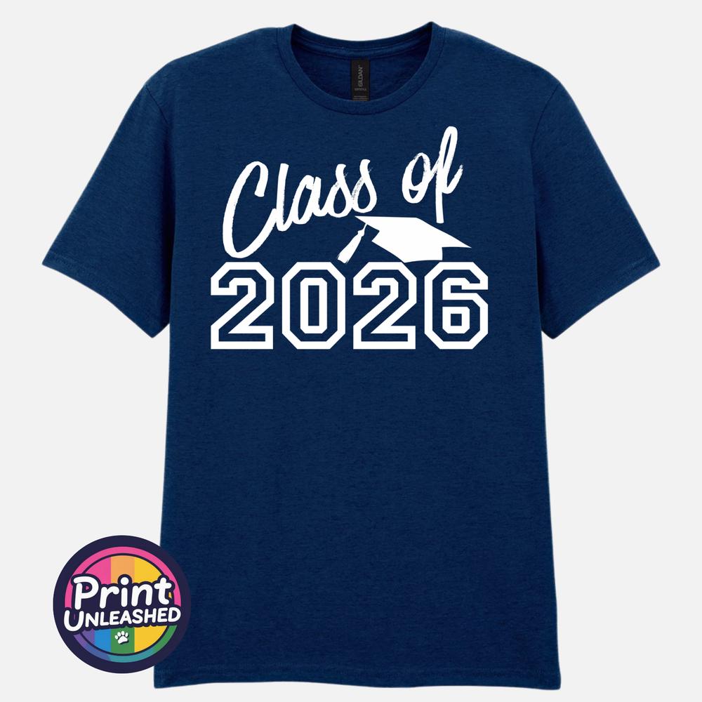 Class of 2026 TShirt Graduation Gift Leavers Tee Graduate School College Top