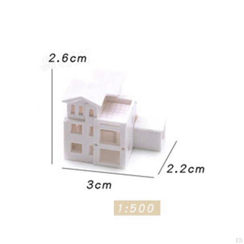 1/500 Dollhouse Miniature Unpainted House Parking Street Railway Landscape Trains Train Scenes