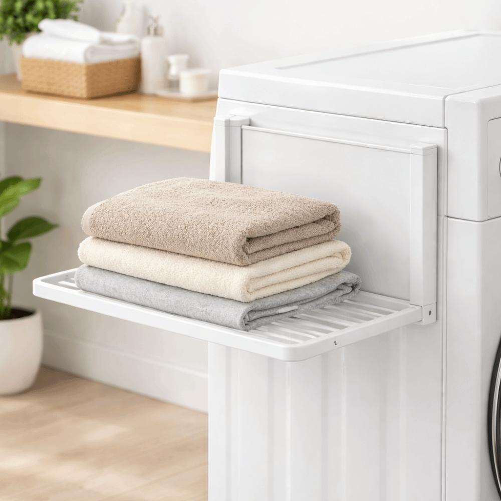 No Punching Washing Machine Shelf Metal Clothes Rack Thicken Metal Side Shelf  Bathroom Storage