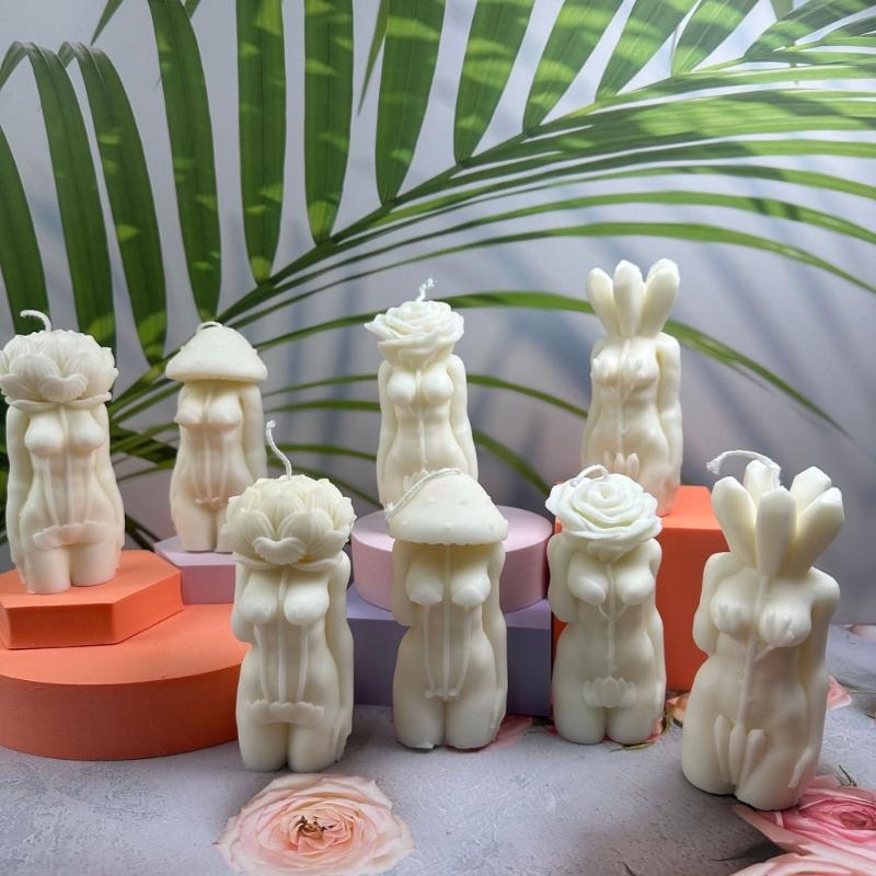 DIY Castings Moulds Human Body Candle Mould Silicone Craft Pendants 3D Human Body Candle Molds Candle Decorations Moulds