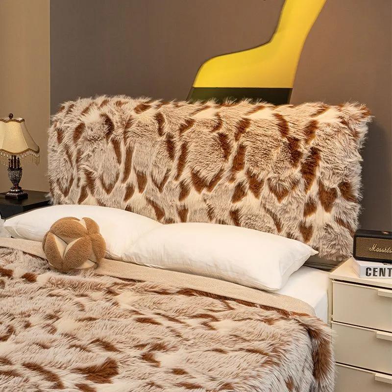 

New Thickened Headboard Cover Imitating Rabbit Fur Soft Warm Breathable and The Backrest Cover of The Headboard Cannot Shed Hair W120xH60cm