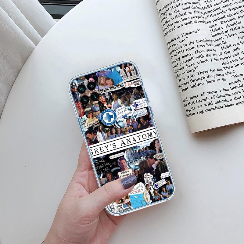 Grey's Anatomy Transparent Phone Case for Motorola Moto G7 G8 G9 G84 G85 G73 G24 G15 Z2 Play Power Plus