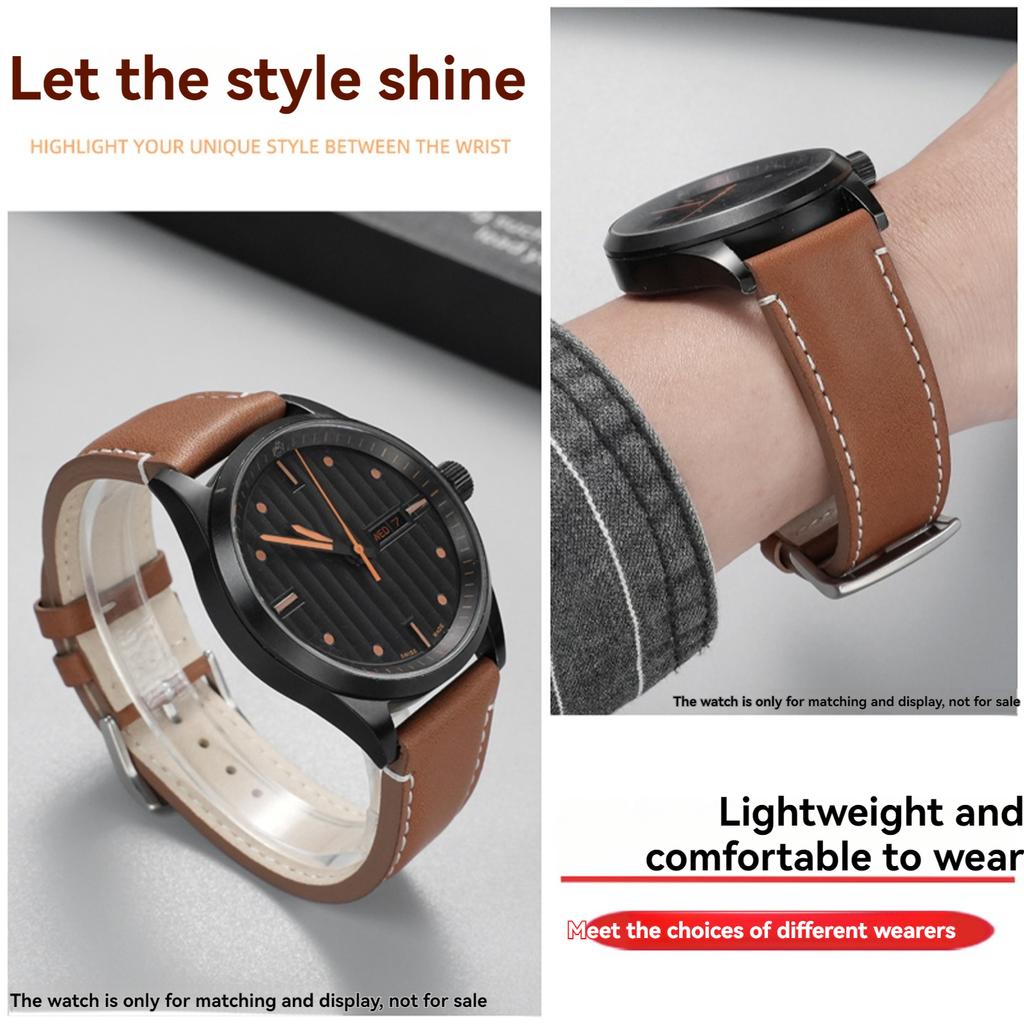 For Mido Navigator M026 Strap Genuine Leather M026430A Men's Brown Watchband Ome-ga Wristband Pin Buckle Bracelet 22x20mm