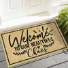 Welcome Door Mat Carpet Rug Home Decoration Entrance Holiday Quote Print Non-Slip Floor Mat Welcome Mat Home Door Mat Rug