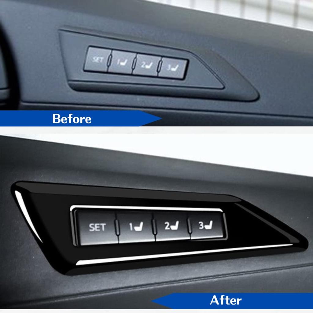 Alphard (30 Series) Vellfire (30 Series) Switch Covers, Front Air Conditioner Cover Set, with Extra Double-Sided Tape, Interior Panel (Piano Black)