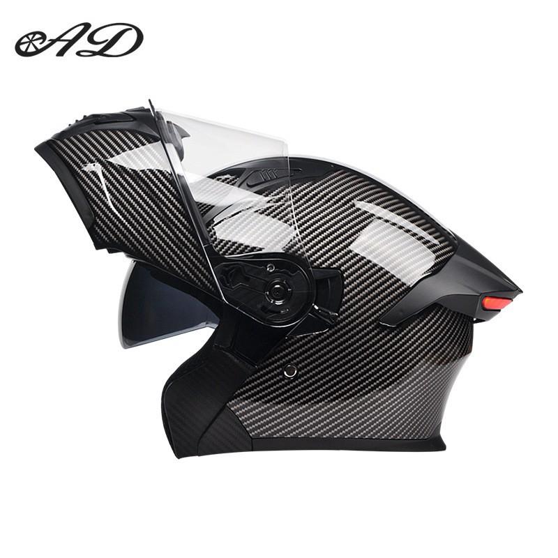 DOT Motorcycle Helmet Smart LED Taillight Unisex Uncovering Four-season Riding Off-road