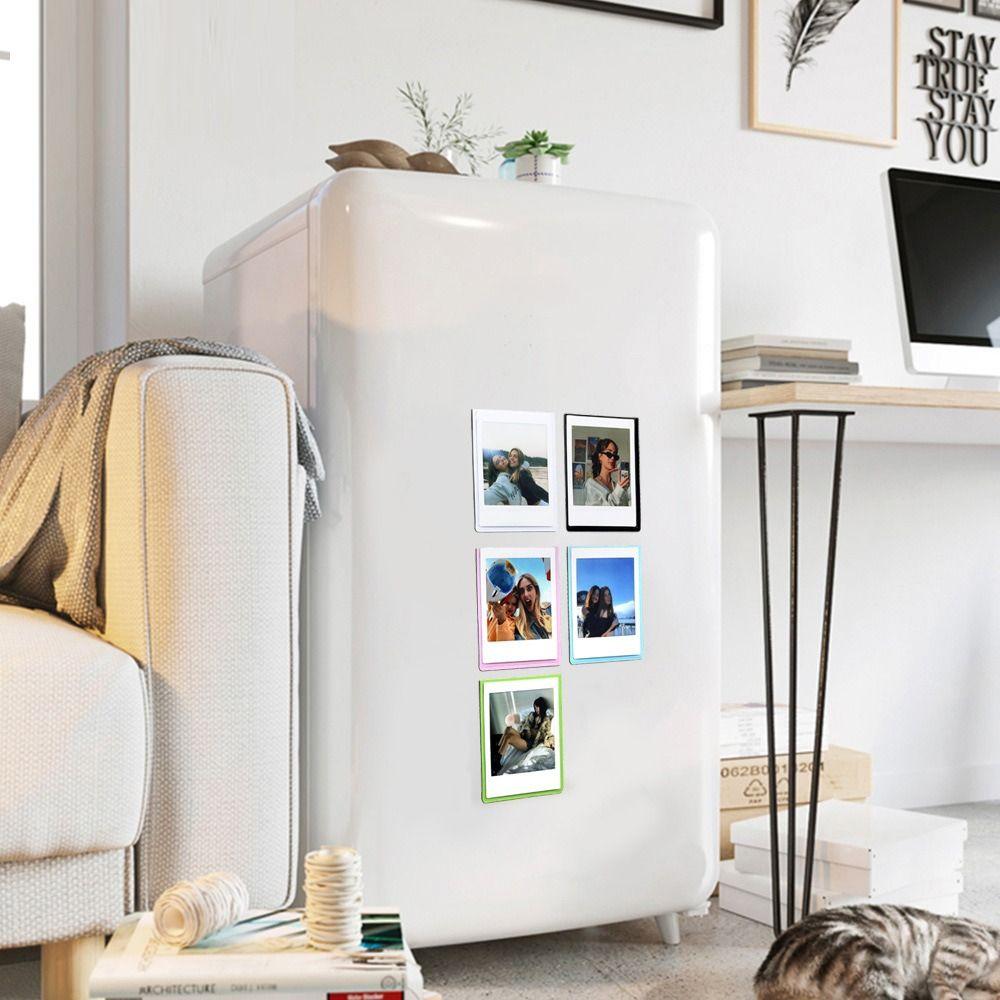5PCS Photograph Magnetic Photo Frame Card Creative Fridge Magnet Colorful Stamp for Fujifilm Instax SQUARE SQ1 SQ6 SQ10 SQ20