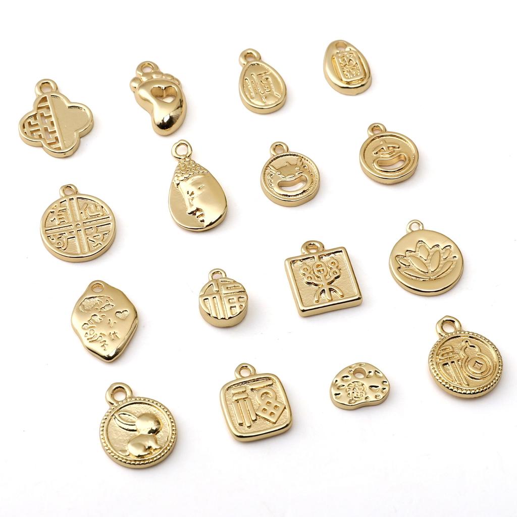 Copper Pendant Lucky Charms For DIY Jewelry Making Findings Accessories
