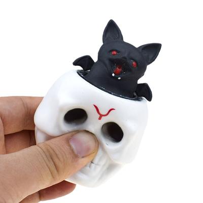 Halloween Ghost Squeeze Skull TPR Bat Ghost Cup Hračky Dekompresní Fidget Antistresové senzorické úlevy od stresu dárek pro děti Dospělí