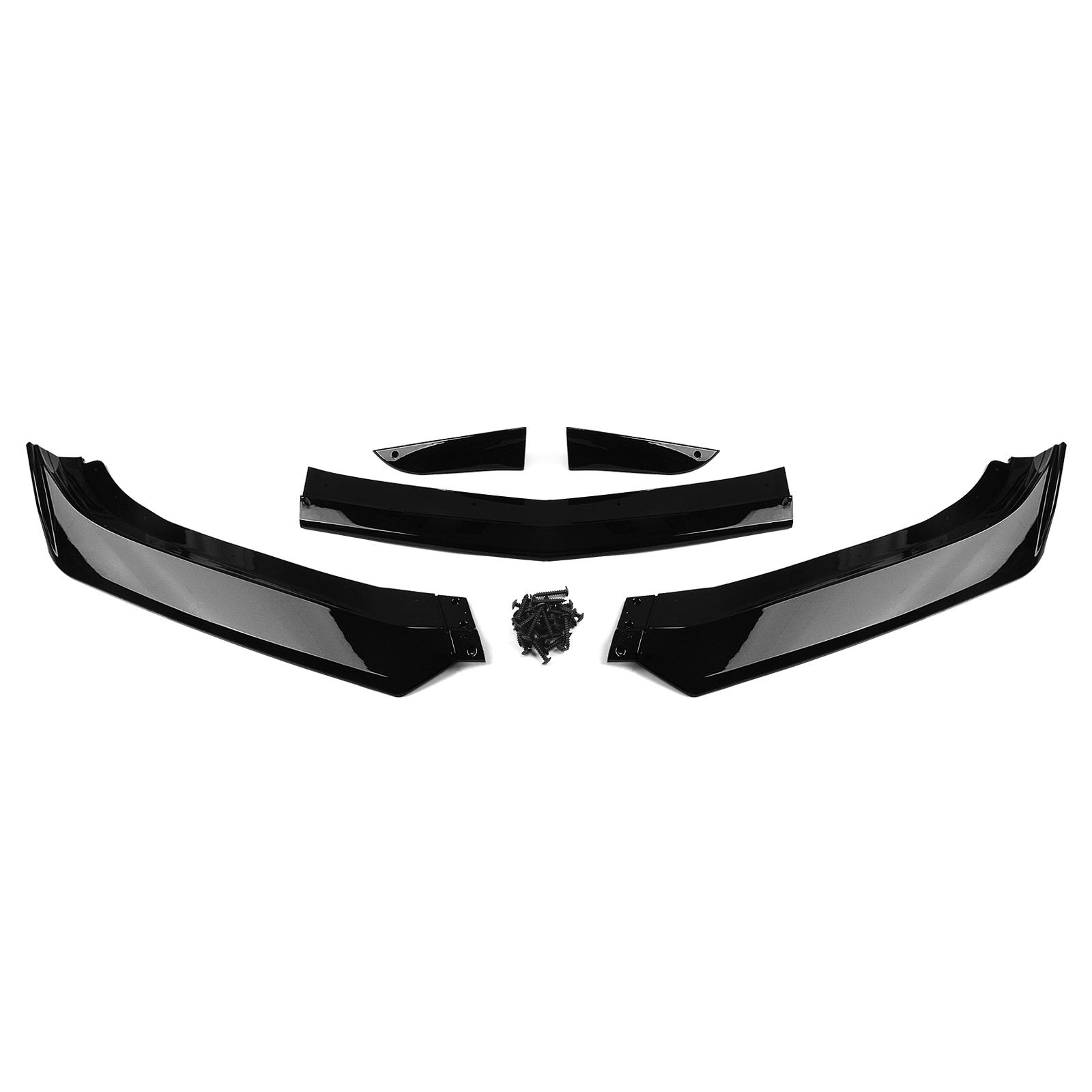 For Chevrolet Camaro SS 2016-2024 LS LT RS 2019-2024 Front Bumper Spoiler Lip Splitter Glossy Black