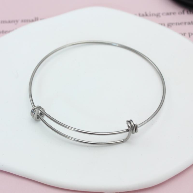 1.6mm Stainless Steel Three Circles Adjustable Opening Bracelet Pulseira Bangle Women Jewelry Friend Wedding Gift Big Pulsera