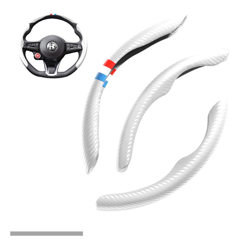 YAQG2 Car Steering Wheel Cover Segment Steering Wheel Protection Cover For Alfa Romeo Giulia Stelvio Interior Styling Car Accessories