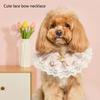 Christmas Pet Lace Bow Collar Playful Cute Saliva Pocket Cat Head Cover Circle Dog Scarf Harness for Small Dogs And Cats