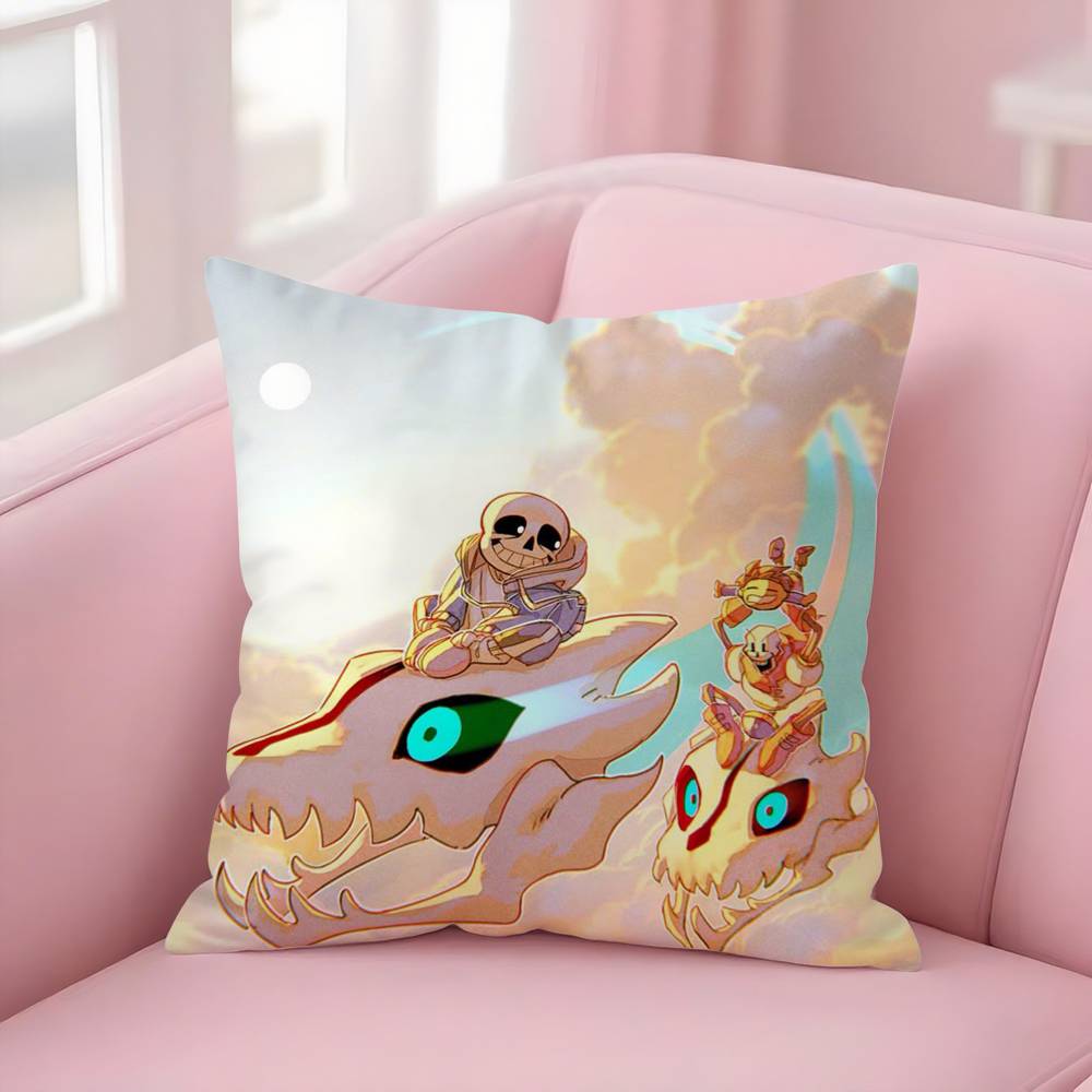 Game U-Undertale Pillow Case Sofa Short Plush Double-sided HD Printing Room Home Office Gift Cushion Cover