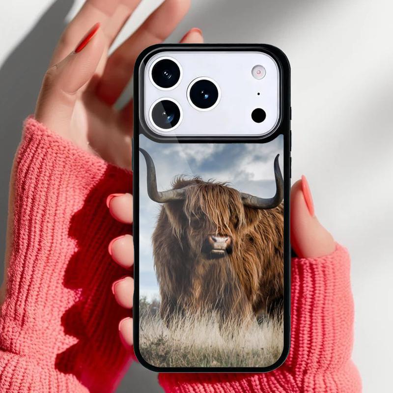 

Bull Animal Phone Case for iPhone 17 16 15 14 13 Pro Max Back Cover for 12 11 Pro Coque iPhone 14 Plus