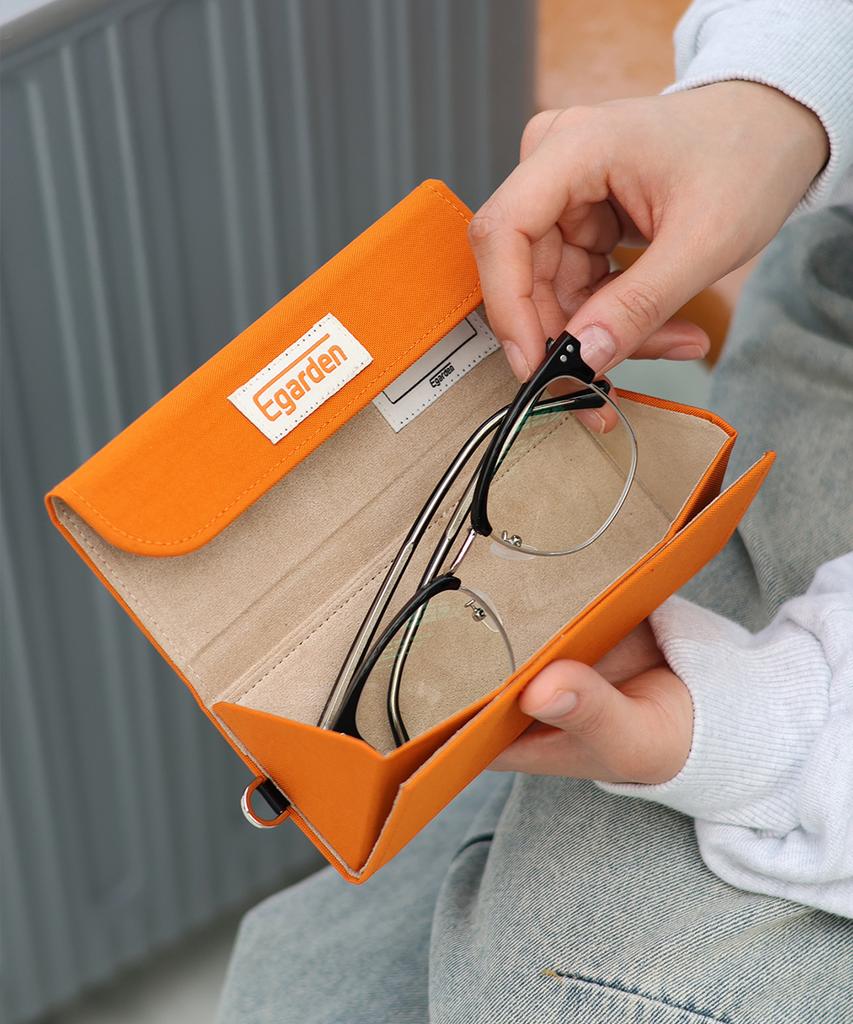 Egadeun Traveler Eyewear Case Glasses Pouch - Orange