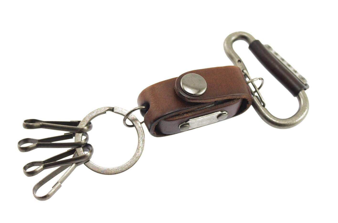 

American Retro Style Keychain with Dice Olive-G (Dark Brown)