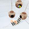 Birds Hut Parrots Nest Hanging Tree House for Small Bird Hamsters Portable Bird Chewing Toy Nest Bed Bird Cage Toy