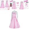 2023 Summer Season Barbie Cosplay Dress With Tight Polyester Fabric
