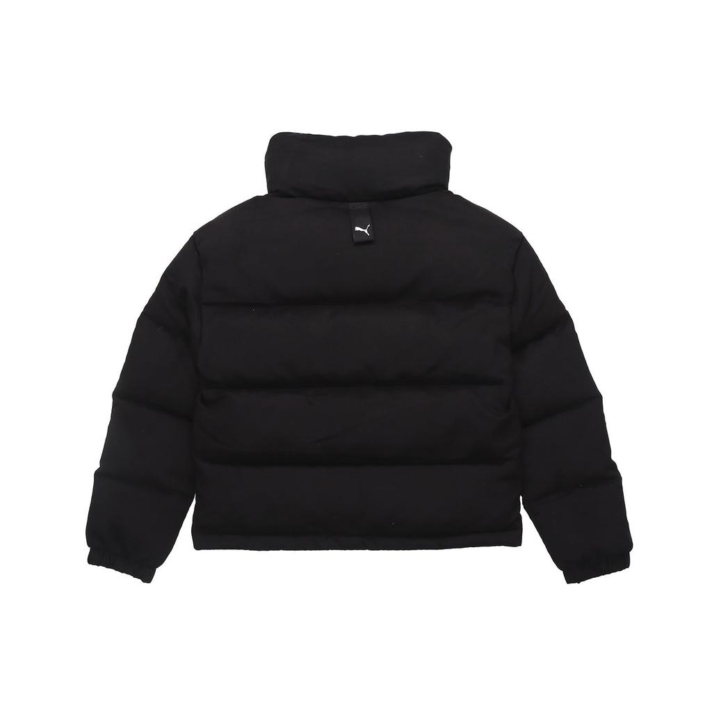 PUMA Down Jackets Unisex Black Stand Collar Moderate Puffer Jacket 581612-01