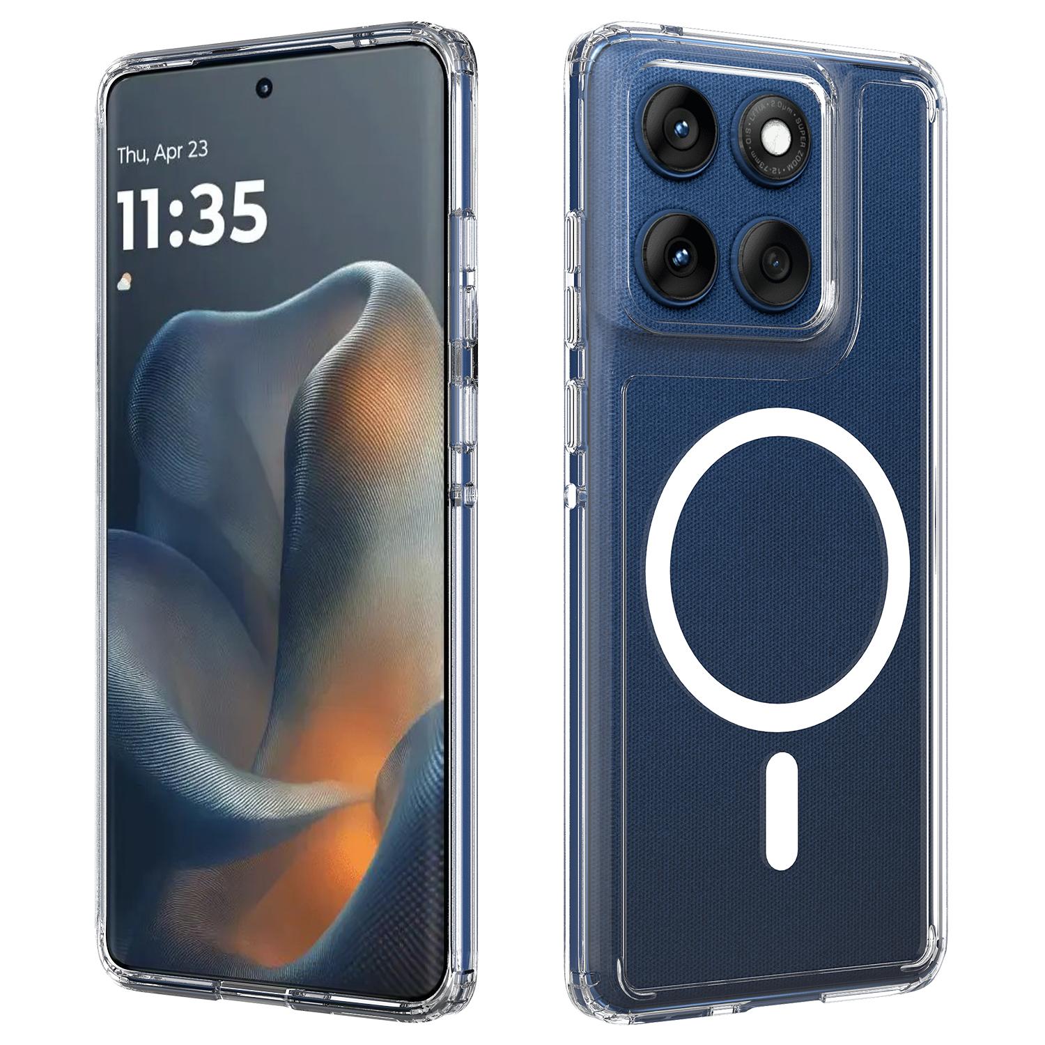 

For Motorola Edge 60s 5G/Motorola Edge 60 Fusion 5G/Motorola Edge 60 5G Clear Phone Case Compatible with MagSafe TPU+Acrylic Back Cover Clear