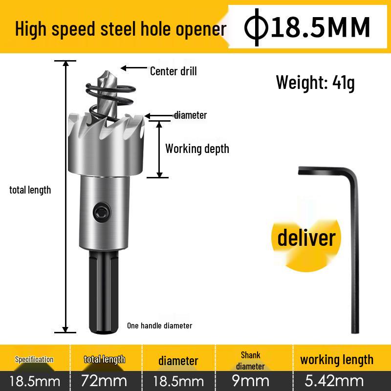 Høyhastighets hullbor i rustfritt stål for metall og aluminium