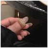 Light luxury fashion high sense pearl zircon copper ring women's design sense retro personality open index finger ring simple