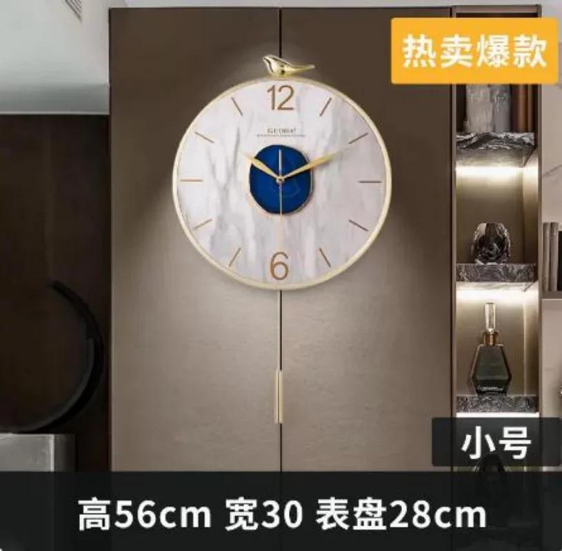 Nordic Wall Clock Metal Agate Living Room Decoration Wall Watches Home Decor Mute Creative Luxury Glod Kitchen Clock Undefined