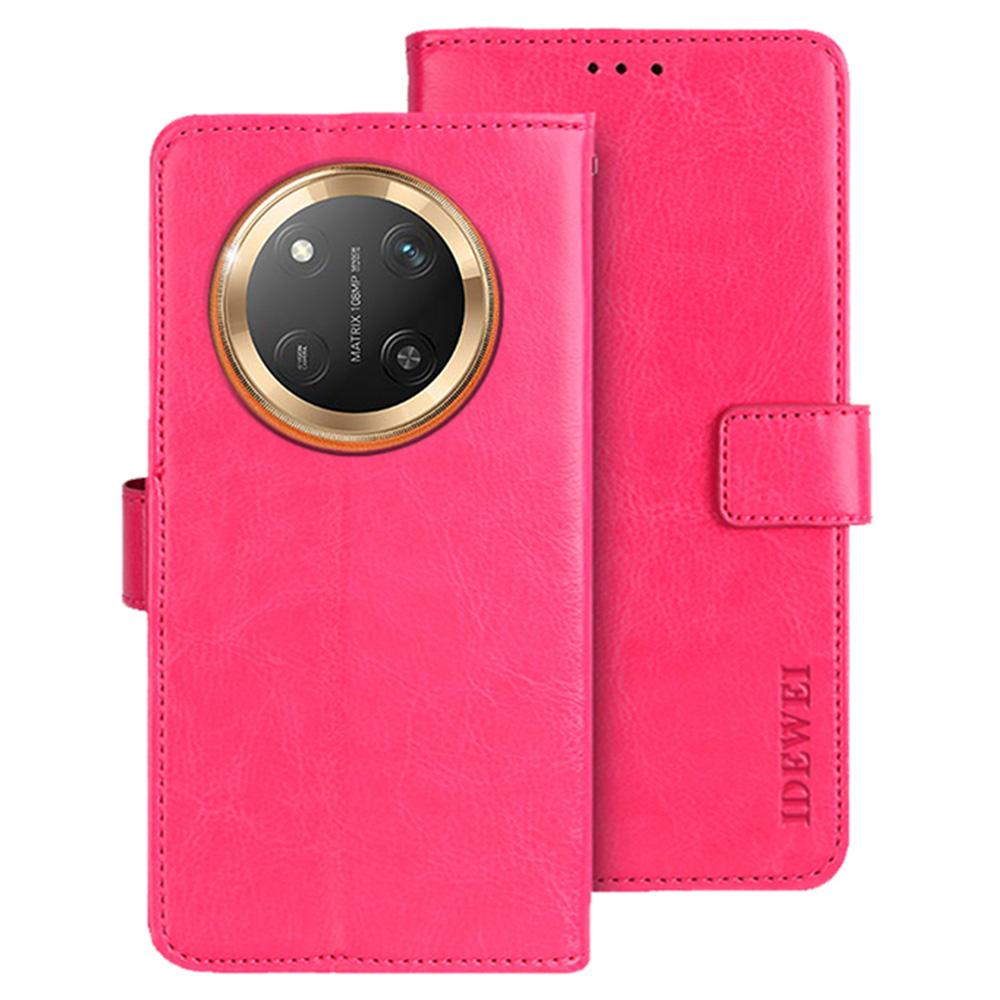 IDEWEI For Honor Magic7 Lite 5G/X9c 5G/X60 Pro 5G Stand Case Crazy Horse Texture Leather Phone Cover