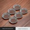 Chinese Style Hammered Alloy Rattan Coasters