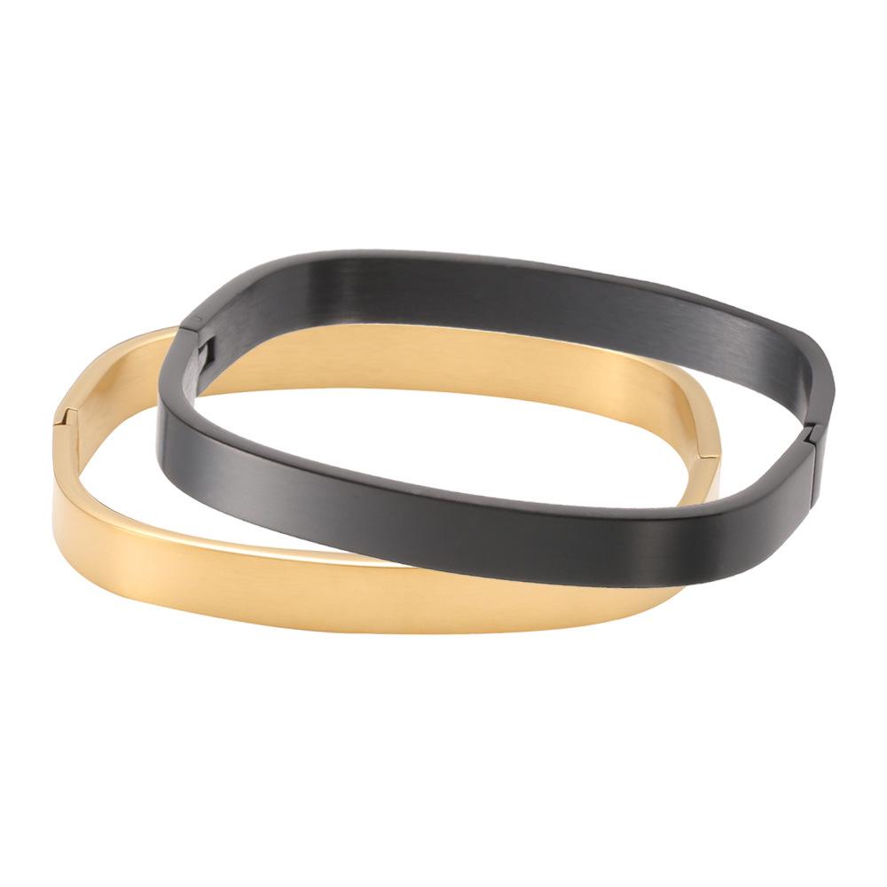 Unisex Armband aus Edelstahl, quadratisch, mit beliebtem europäischem und amerikanischem Design