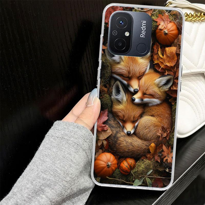 Animal Fox Case for Xiaomi Redmi 14C 13C 13 12C 12 10C 10 10A Phone Cover 9C 9 9A 9T 8 8A 7 7A 6 6A K70 K40 K20 Pro