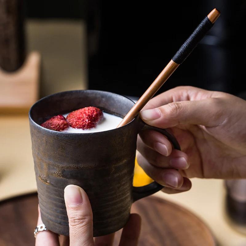 6 ks Dřevěná čajová lžička Dlouhé kávové lžičky Malá sada čajových lžiček Dřevěná lžička na med Dezertní lžička Míchátko na kávu Čajové lžičky Nádobí