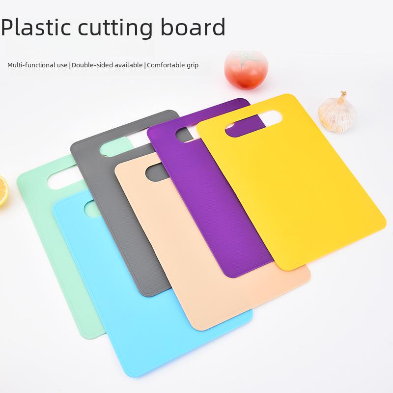 Dual-Sided Plastic Cutting Board for Kitchen - Household Square Fruit and Vegetable Chopping Gadget