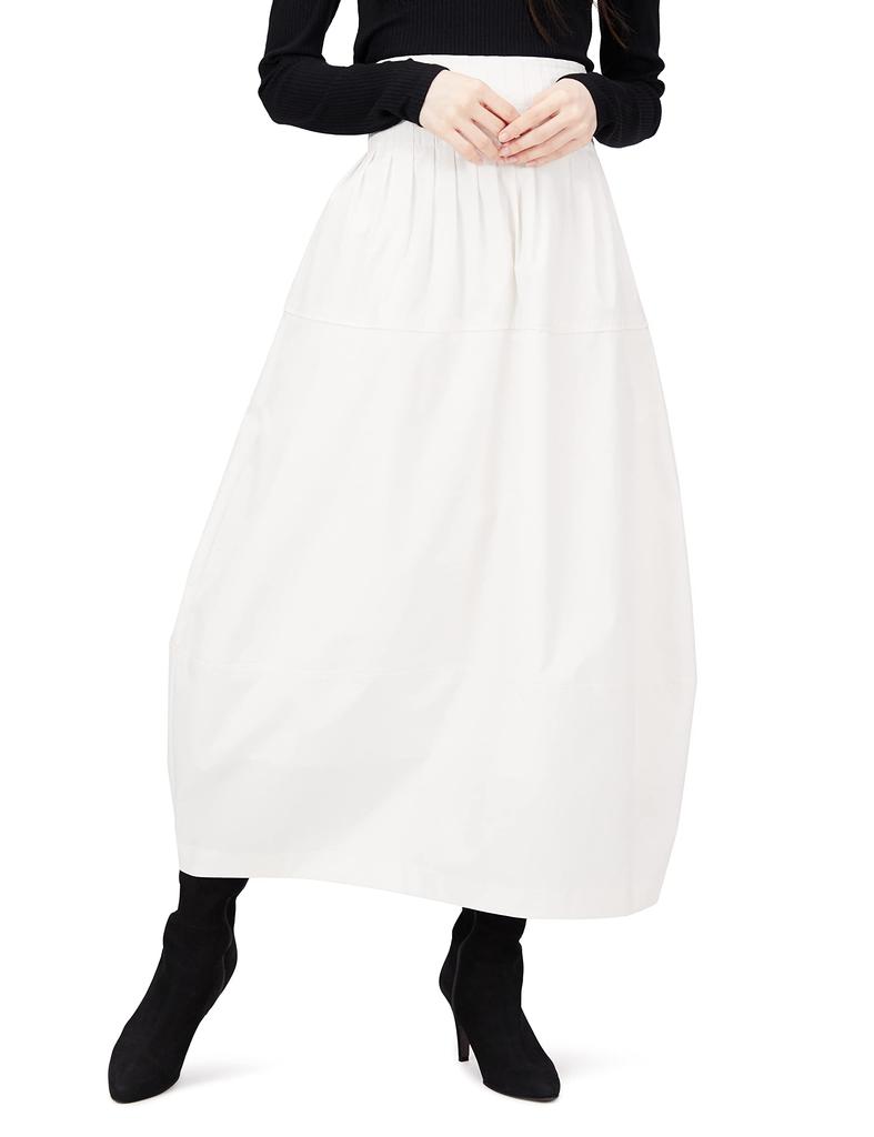 Snidel Sustaina Cocoon Skirt SWFS224176 White Women's
