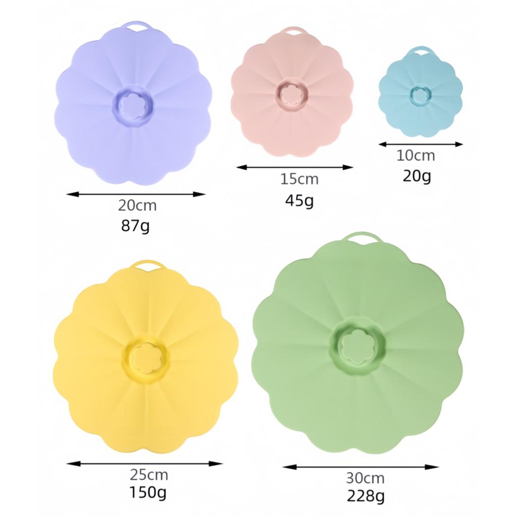 5 Sizes Silicone Lids Kitchen Specialty Tools Reusable Airtight Silicone Bowl Covers Microwave Safe Silicone Pot Covers